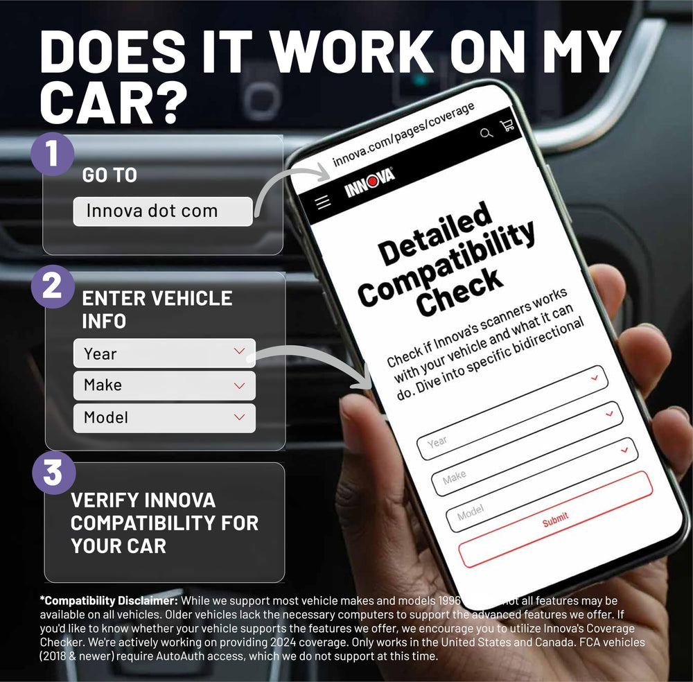 Innova 5110 compact design for portable car diagnostics on the go.