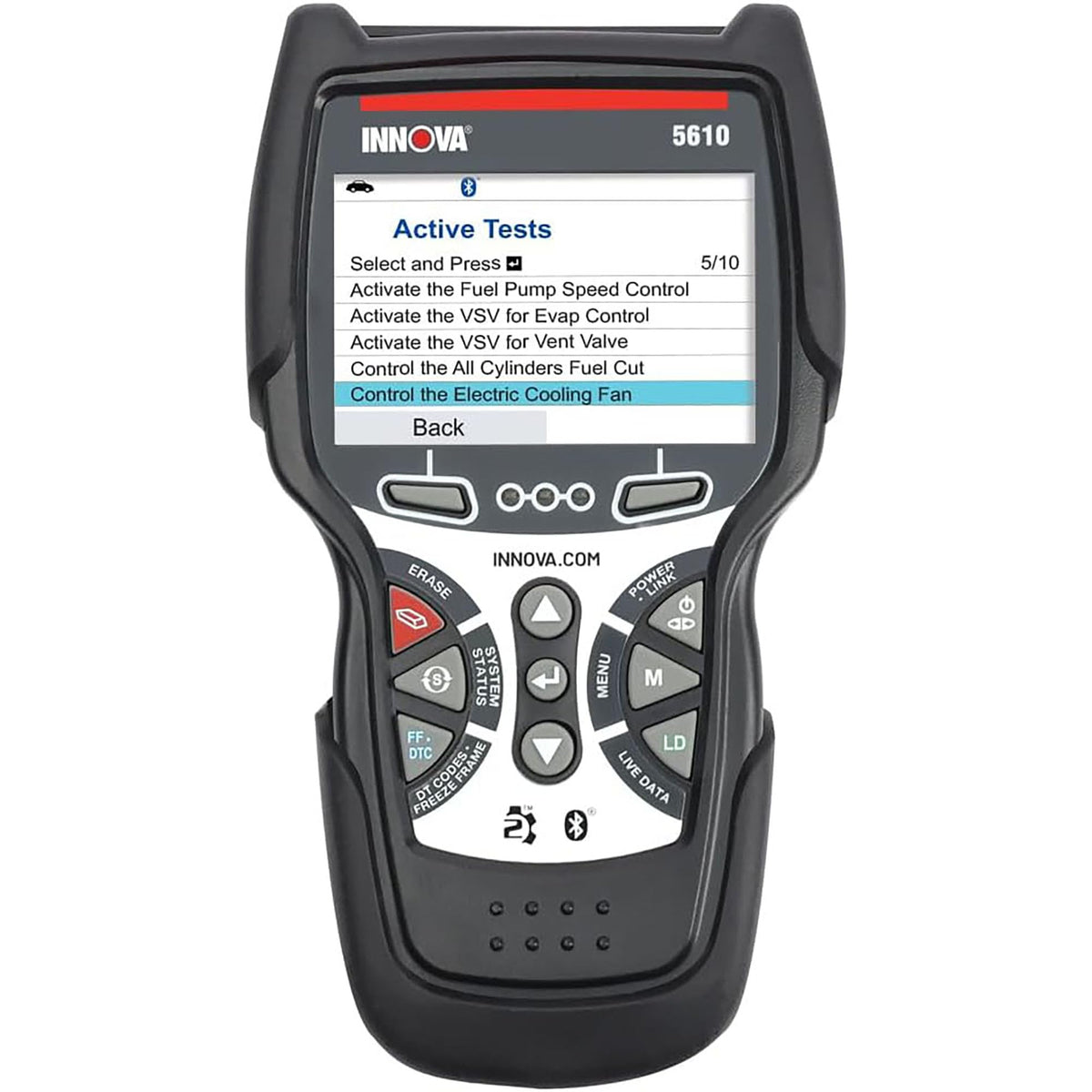 Innova 5610 interface view helps you quickly access diagnostic data