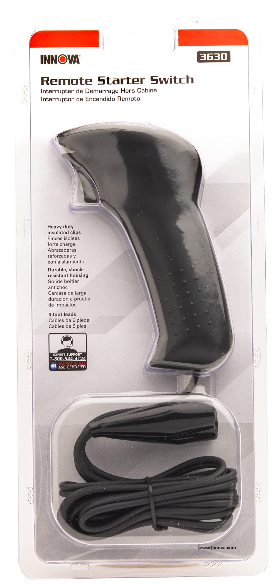 Innova remote starter switch insulated boots on alligator clips for safety