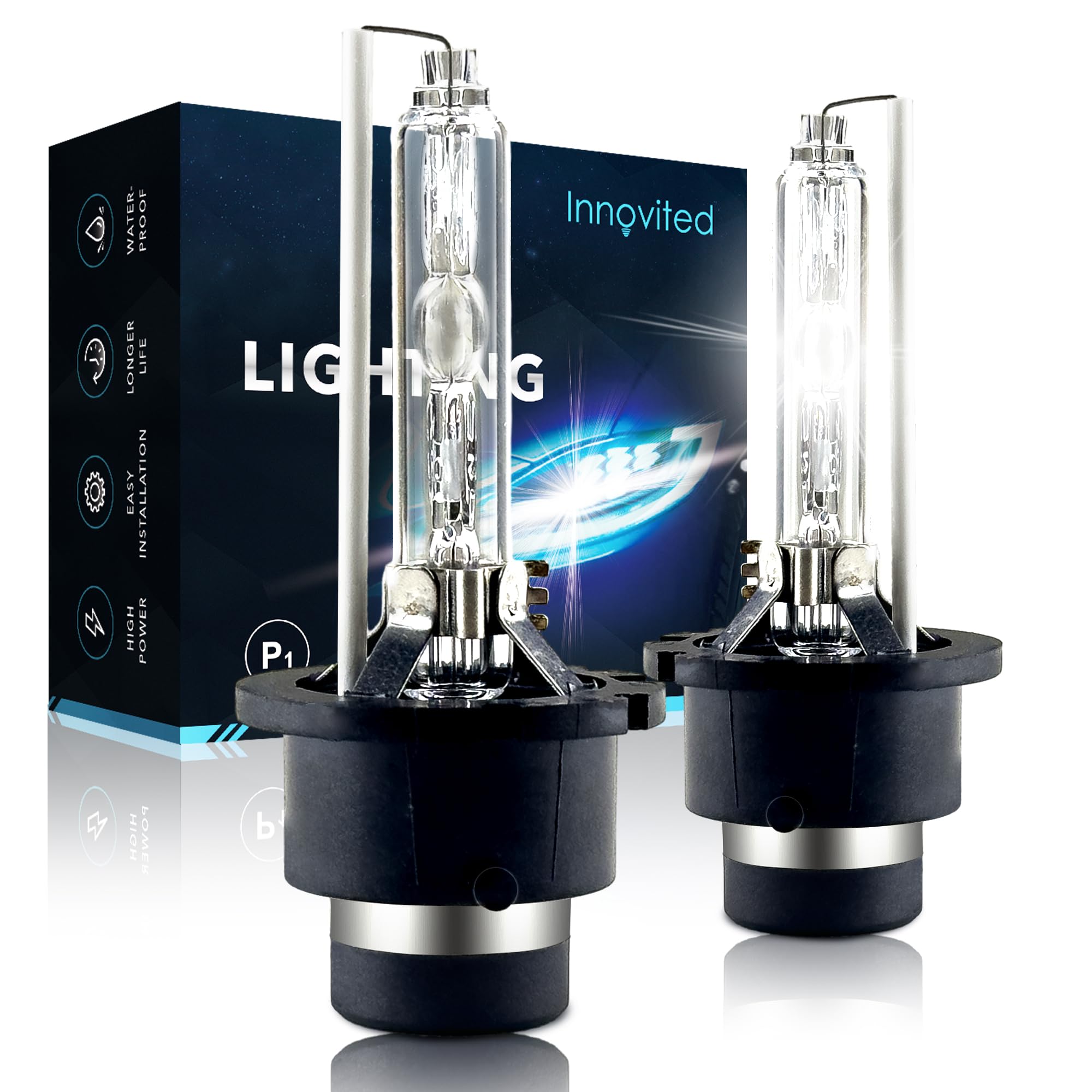 Innovited D4S HID bulbs 2-pack for quick headlight replacement