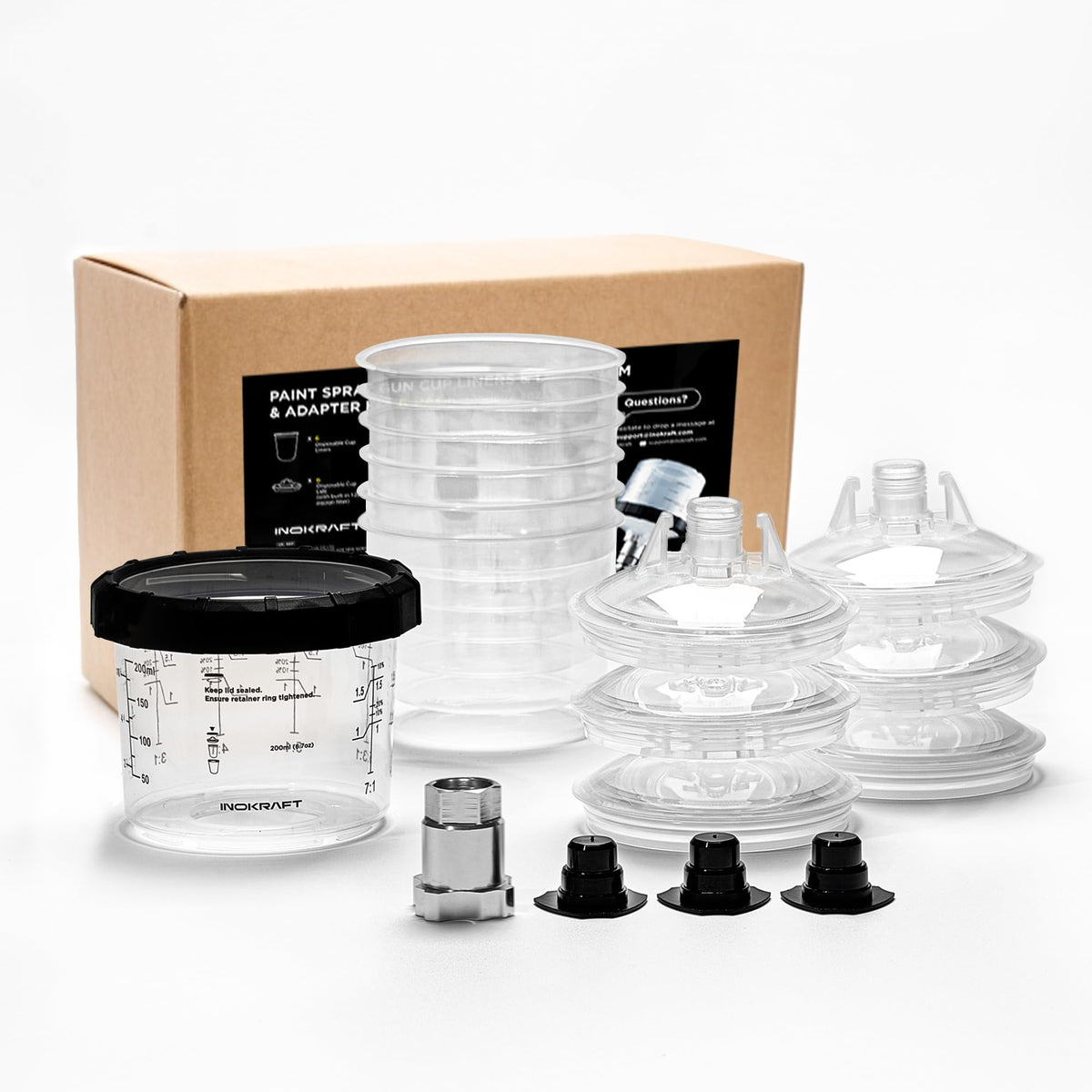 InoKraft disposable spray cup kit for quick testing and mess-free setup