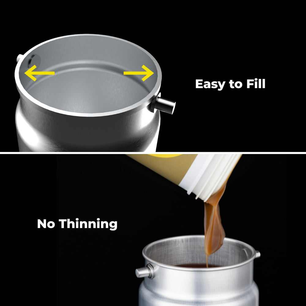 InoKraft large-opening pot enables easy paint refilling.