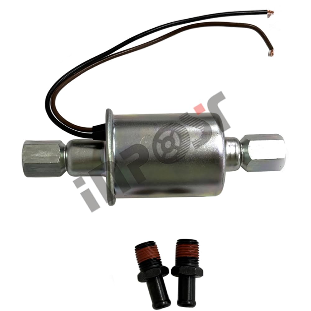INPOST E8090 inline fuel pump ports close-up showing connection quality