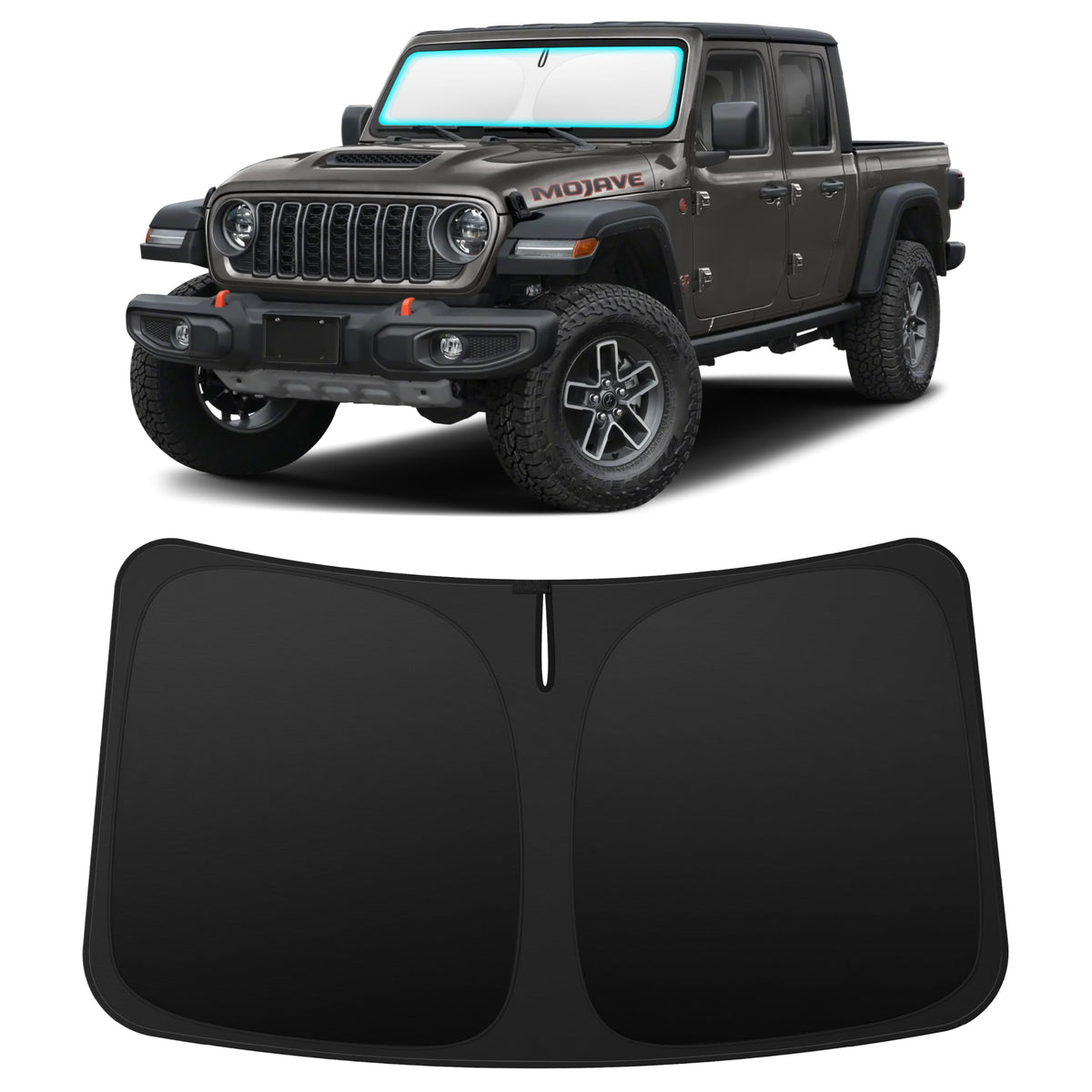INSAUTO custom-fit windshield sun shade for Jeep Gladiator front window reduces heat