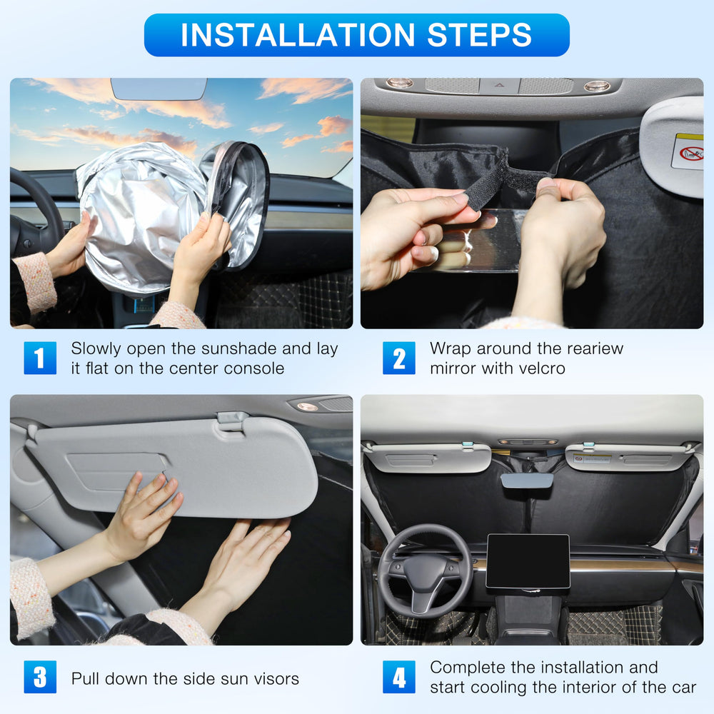 INSAUTO Sunshade storage bag keeps the shade organized and portable.