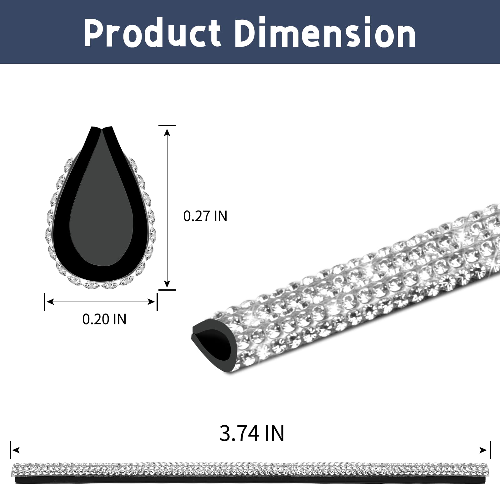 Each INSAUTO trim measures 3.74 inches long for vent fit.