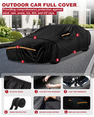 INSAUTO cover with tire webbing straps keeps a secure fit.