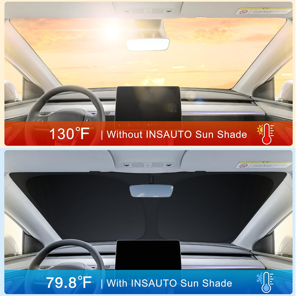 INSAUTO Corolla sunshade 4-layer design blocks heat and UV effectively