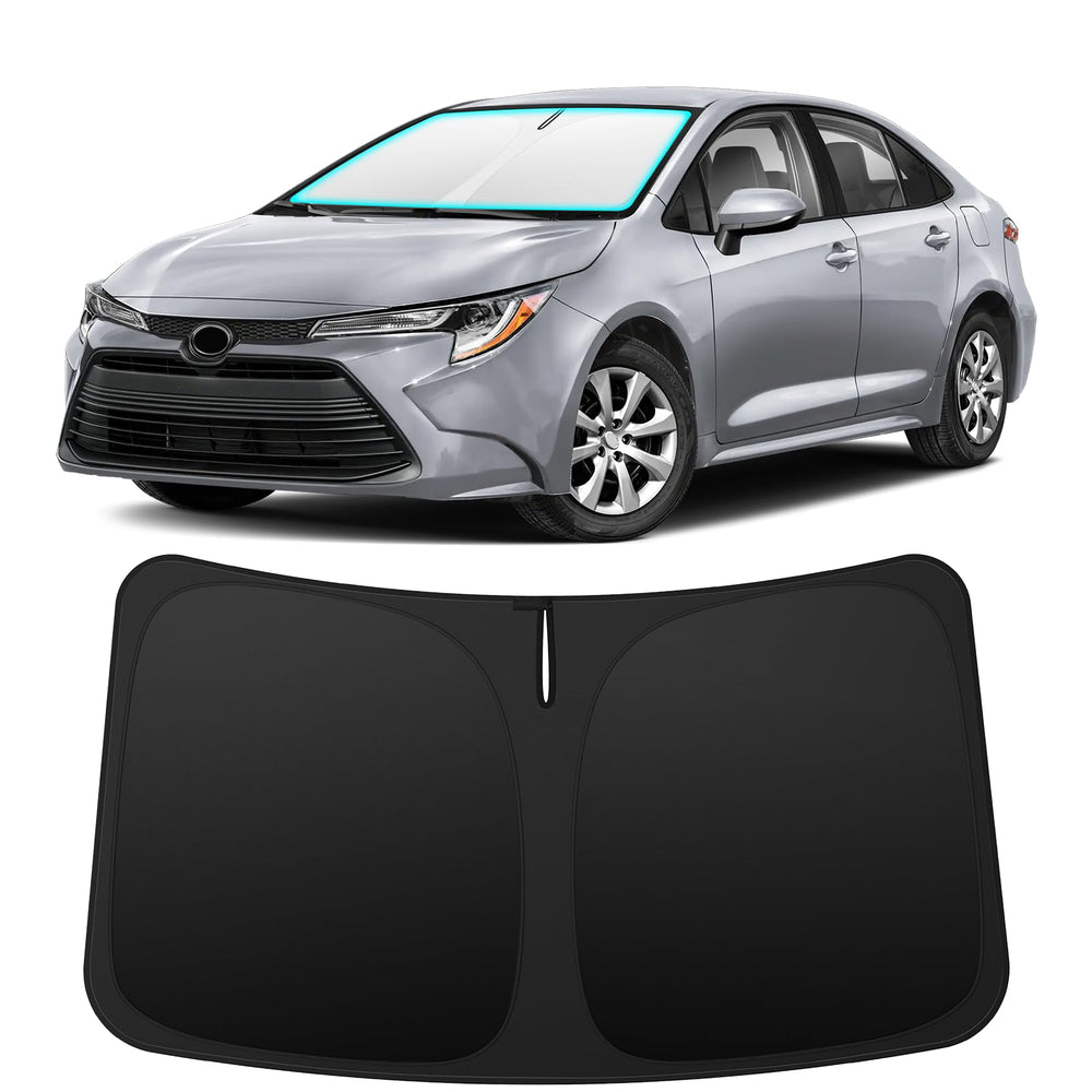 INSAUTO Corolla sunshade front-fit aligns with windshield for full coverage and protection
