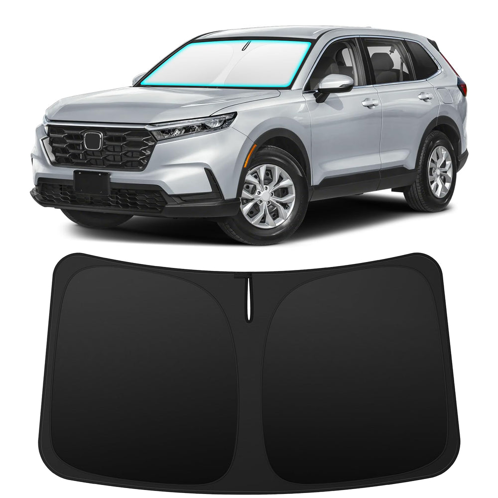 INSAUTO CR-V front window shade folds neatly for easy storage.
