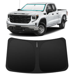 INSAUTO custom-fit windshield sun shade for Chevy Silverado offers snug fit and full coverage.