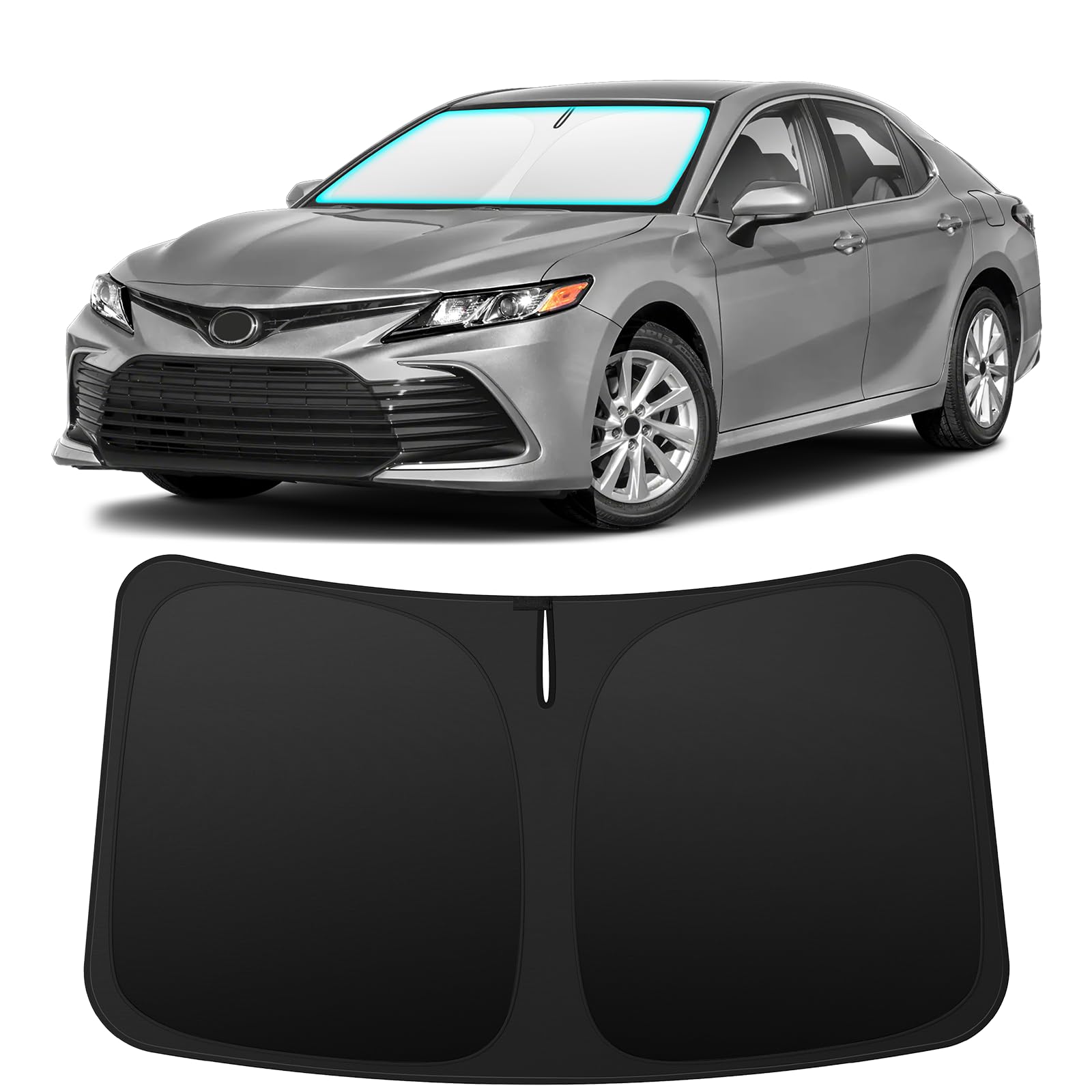 INSAUTO front window sun shade for Toyota Camry 2018-2024 blocks heat and UV rays