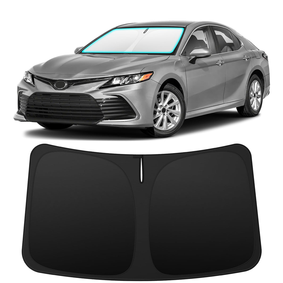 INSAUTO front window sun shade for Toyota Camry 2018-2024 blocks heat and UV rays