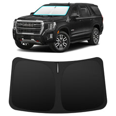 INSAUTO front windshield sun shade on GMC Yukon to block heat and UV.