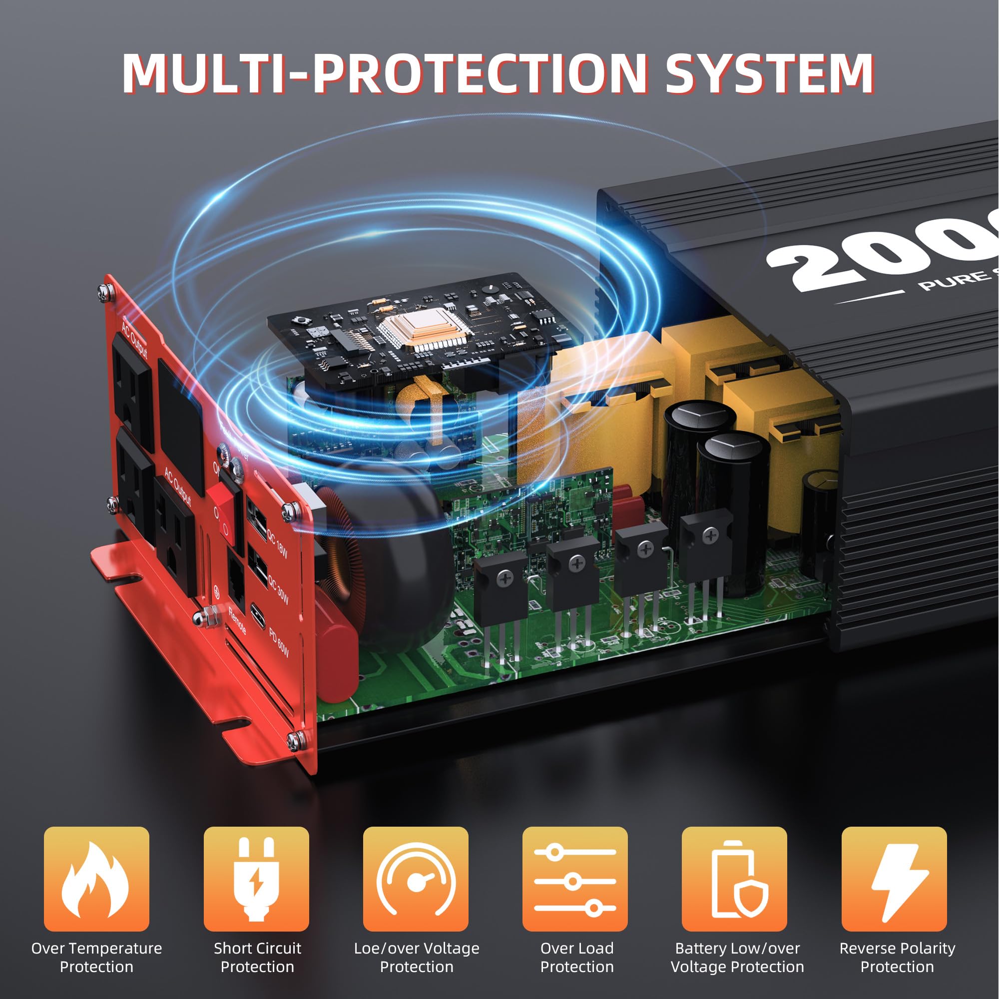 InsensVert 30W Type-C PD60W port for fast mobile charging.
