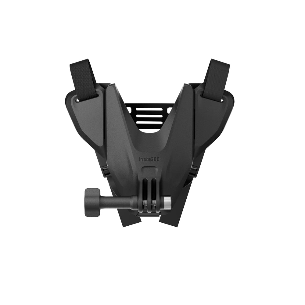Insta360 helmet chin mount with built-in mic mount for clear audio