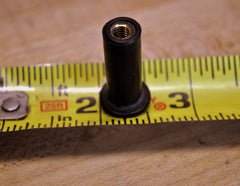 Wellnuts kit installed with 1/4 inch longer screws for easier fit
