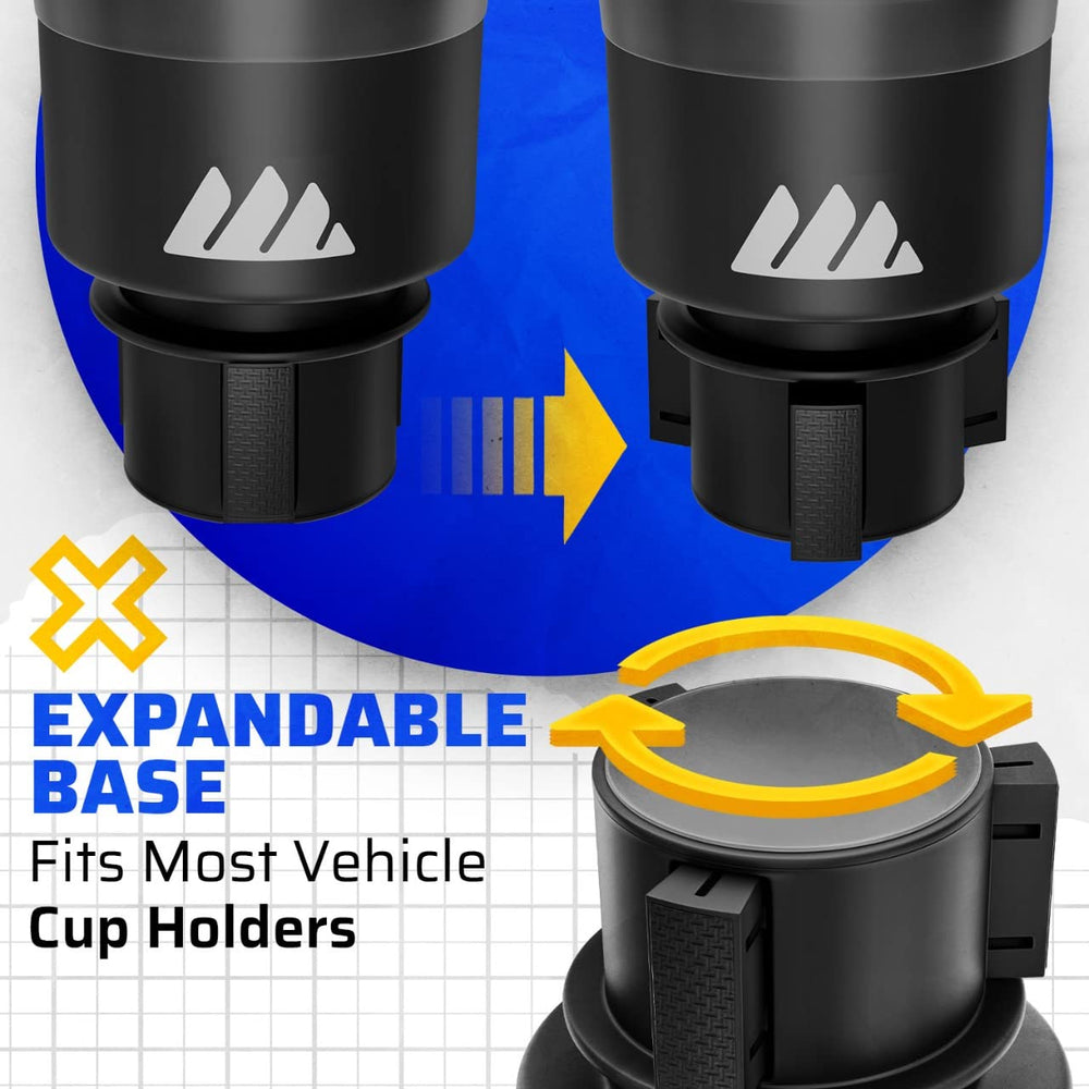 Integral Hydro Expander coffee mug slot fits mugs easily for convenient use