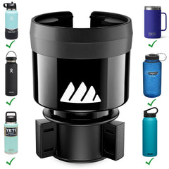 Integral Hydro Expander with rubber tabs grips oversized bottles securely in car cup holders