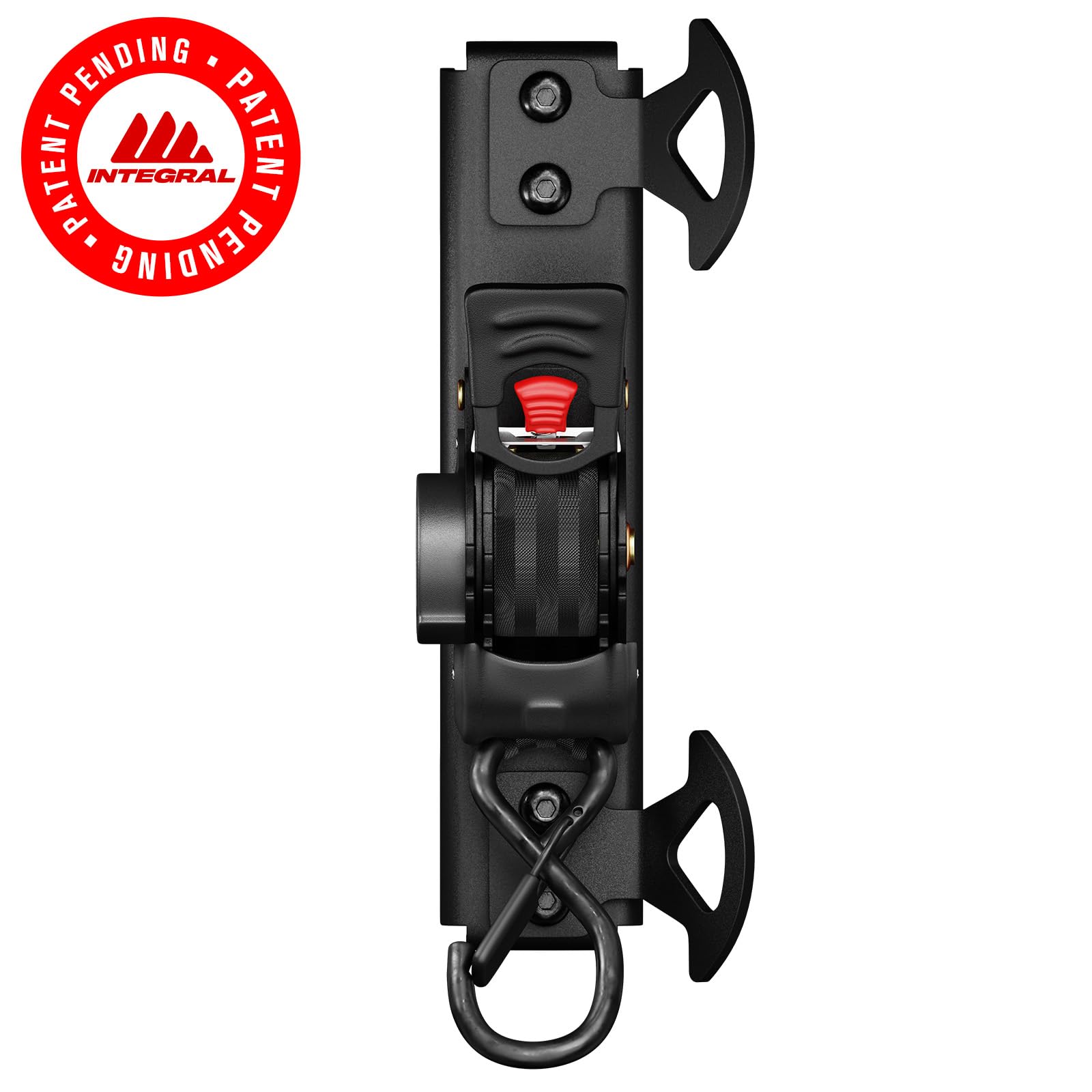 Integral Straps top or bottom anchor compatibility for versatile setup.
