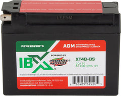Interstate Batteries YT4B-BS 12V front view for compact powersport energy