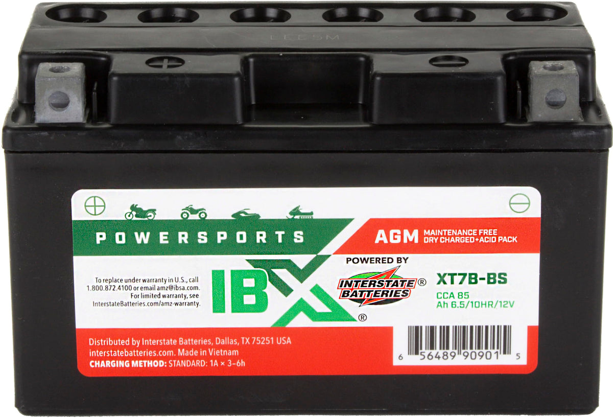 Interstate Batteries YT7B-BS exterior view showing compact powersport power.