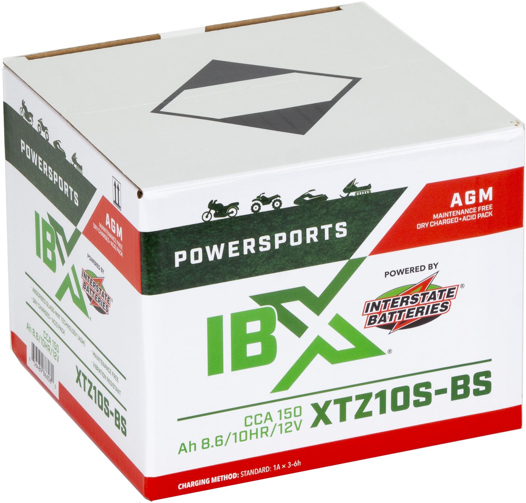 Interstate YTZ10S-BS AGM replacement supports BMW Honda Kawasaki Yamaha with vibration resistance.
