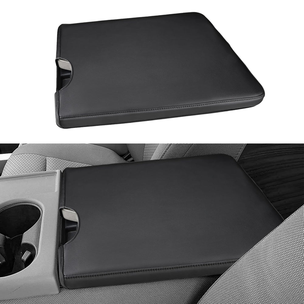 INTGET center console armrest cover front view shows premium leather protection for Ford F-150