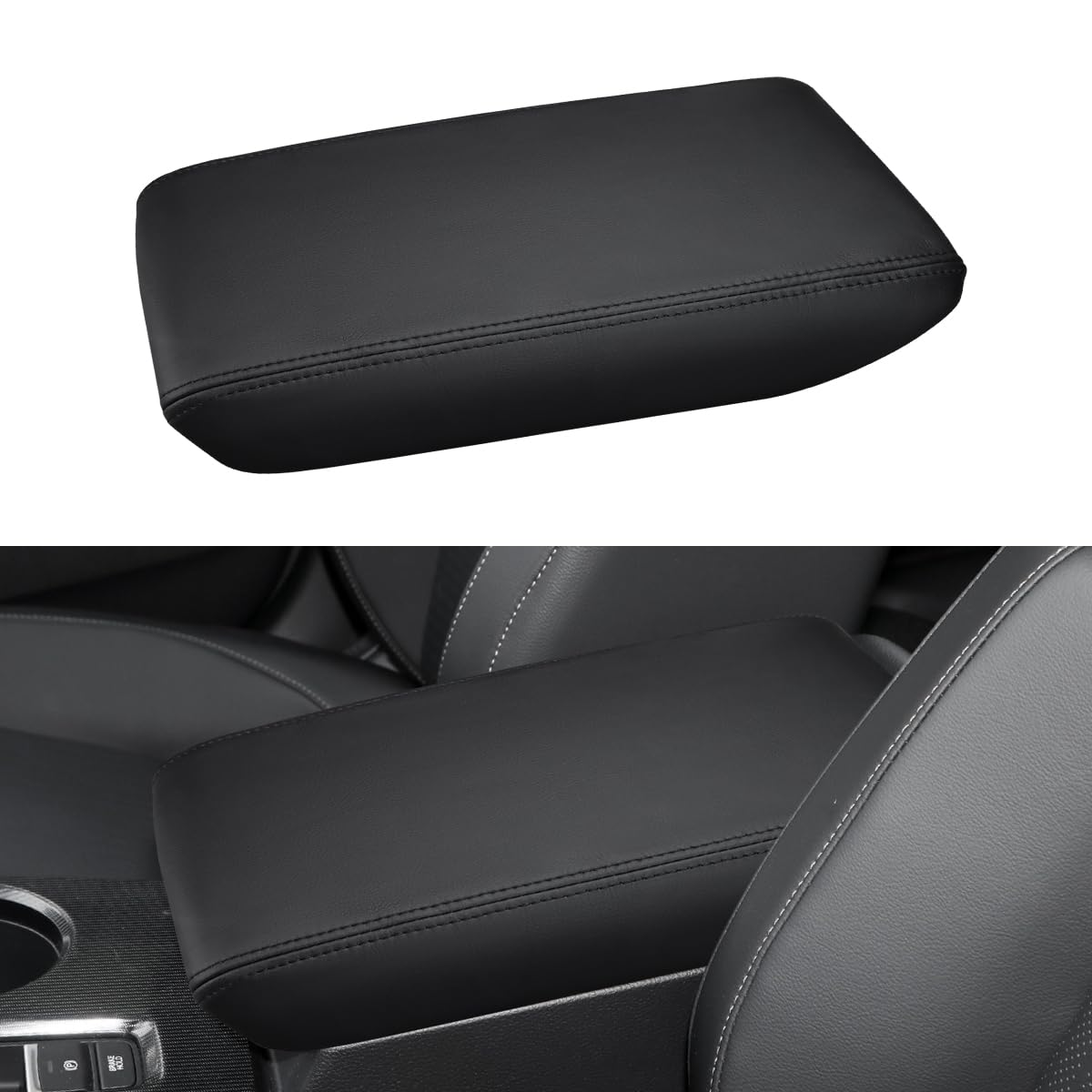 INTGET center console cover for 11th-gen Civic close-up showing precise fit