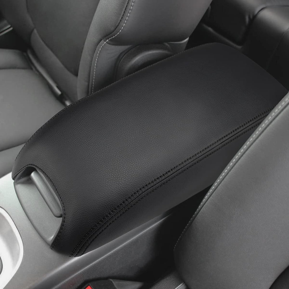 INTGET center console cover front view: seamless fit, durable PU leather, sun and scratch protection.