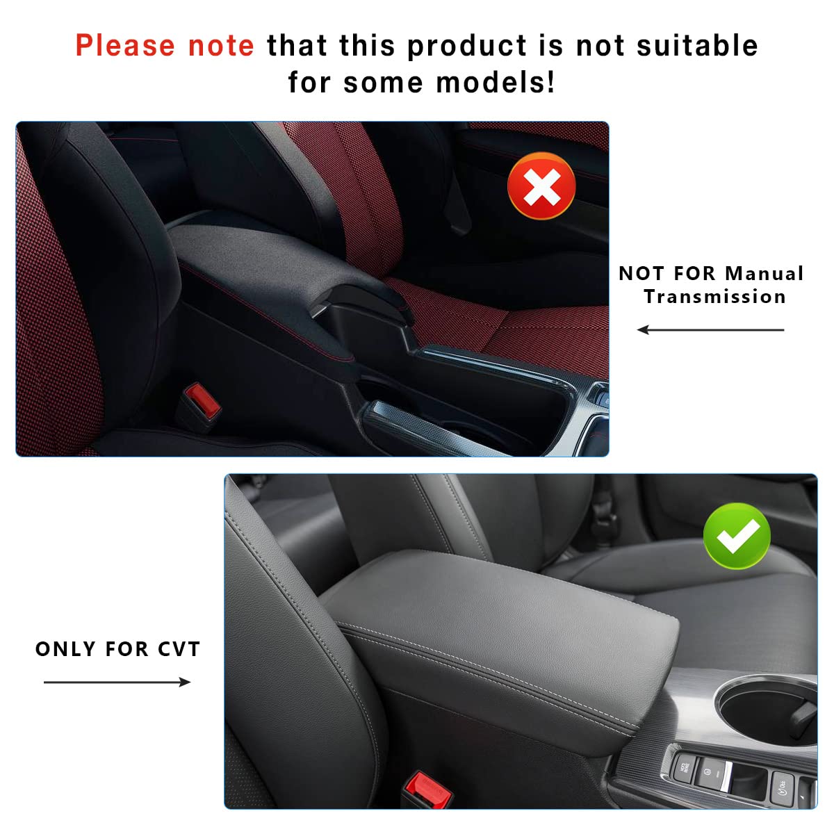 INTGET armrest cover with gray stitching, guards against spills and dirt.