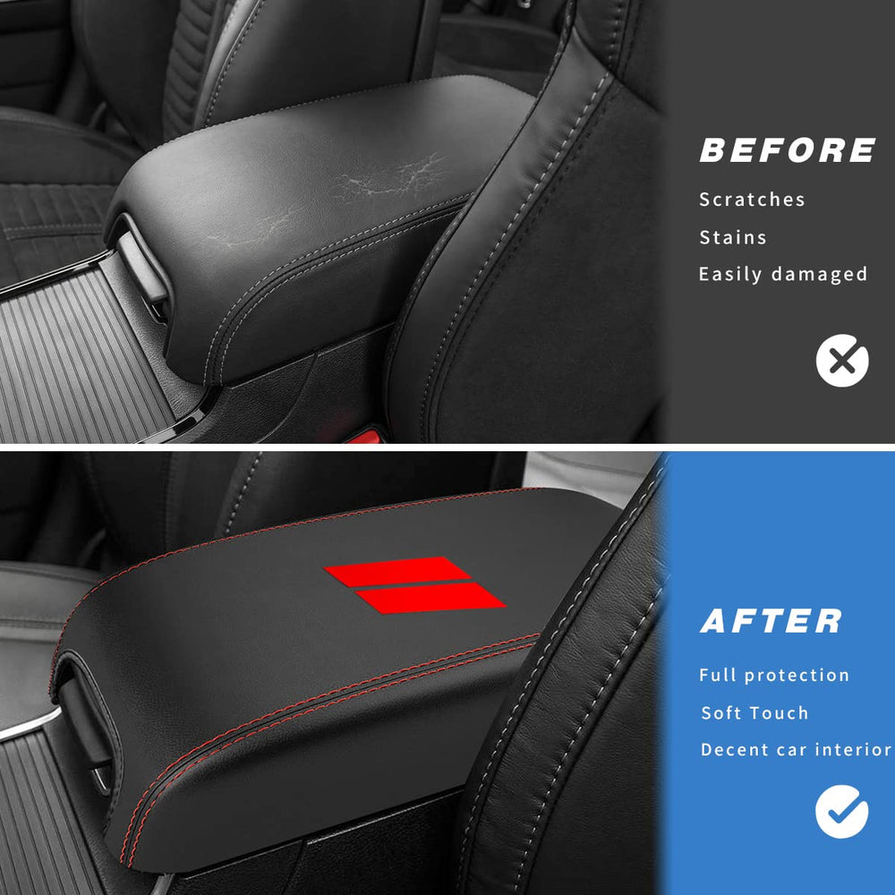 INTGET Dodge Charger rear view console cover protects lid from wear