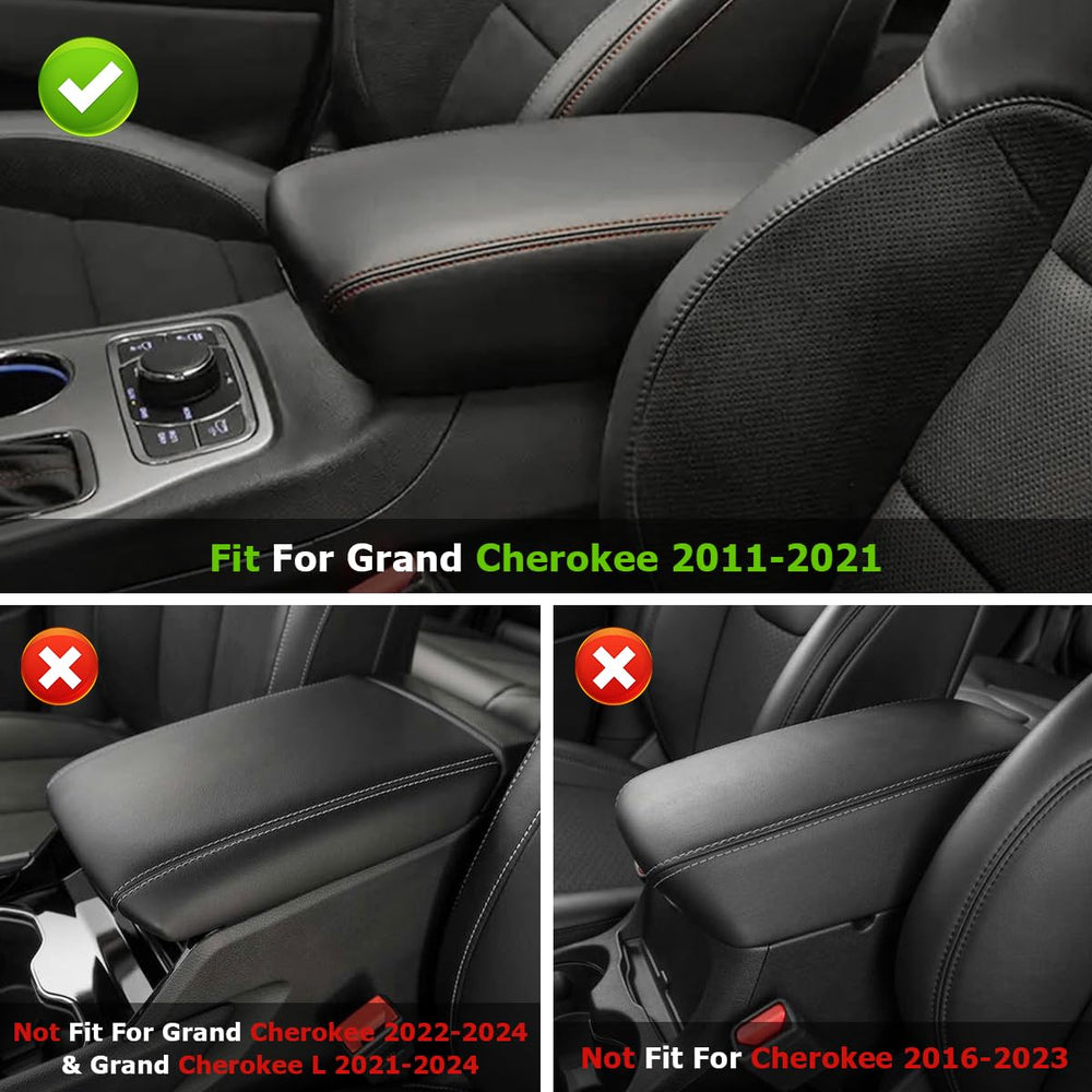INTGET armrest cover on console side view showing full lid protection