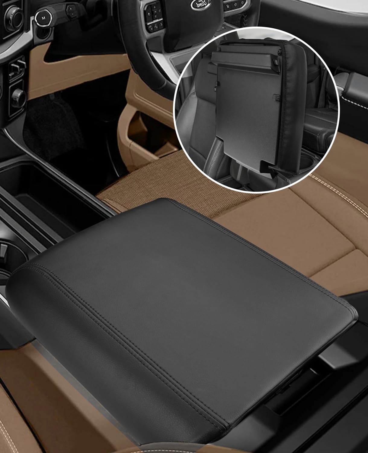 INTGET interior accessory for Ford F-150 center console enhances grip and protection.