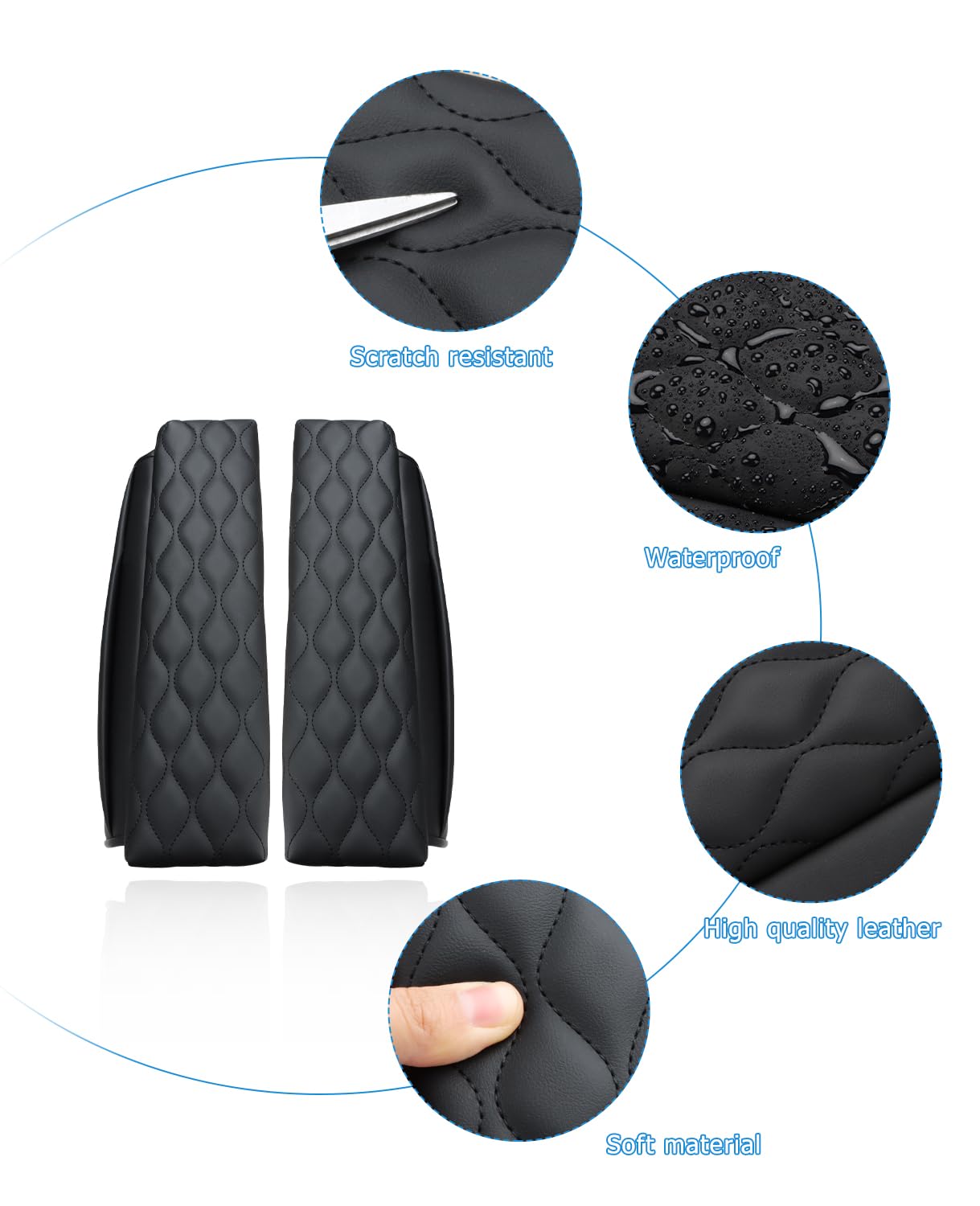 INTGET durable leather armrest cover shields Rogue from spills