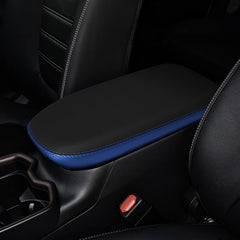 INTGET RAV4 center console cover close-up texture and snug fit that protects surfaces.