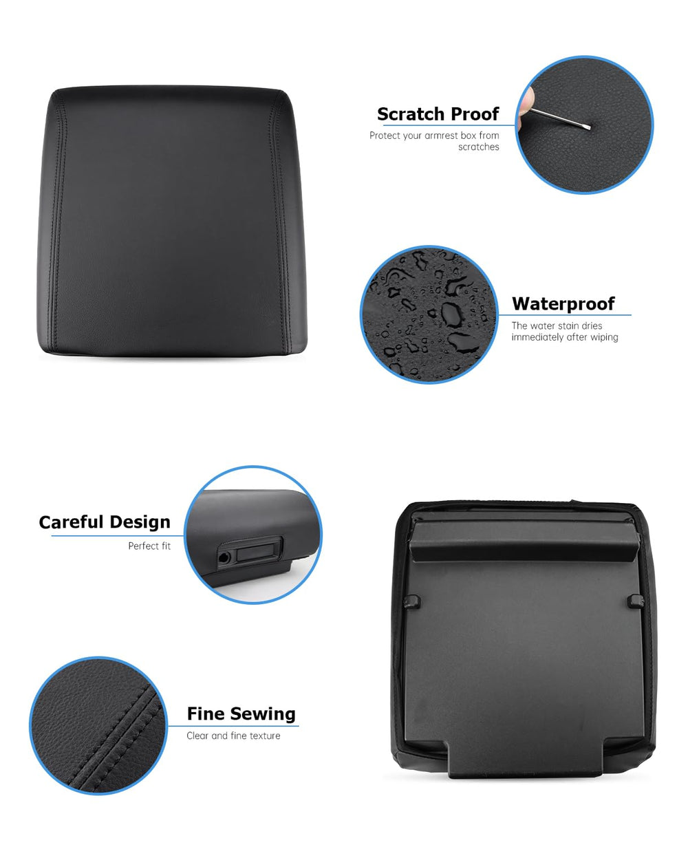 INTGET soft leather armrest cover adds comfortable support during drives.
