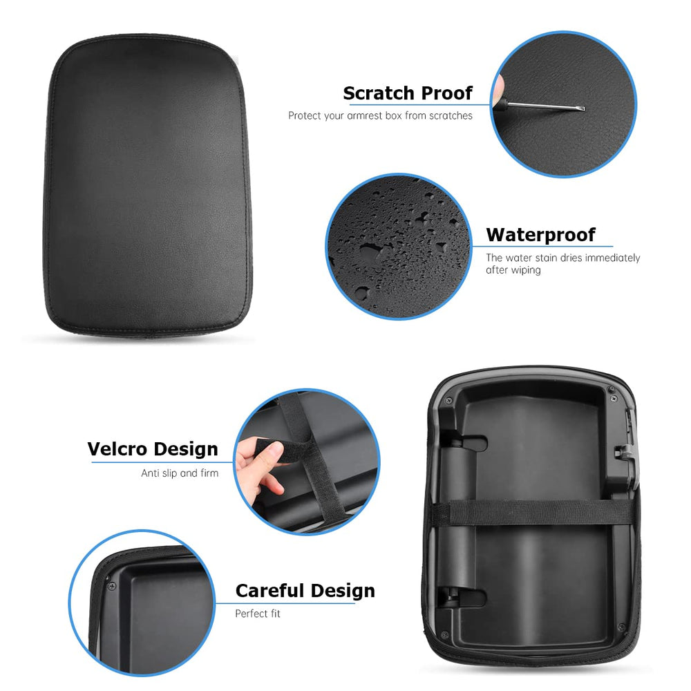INTGET Tacoma armrest cover provides dog seat comfort during trips.