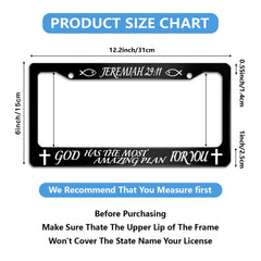 Invincibleframe Jeremiah 2911 license frame back view showing secure fit.