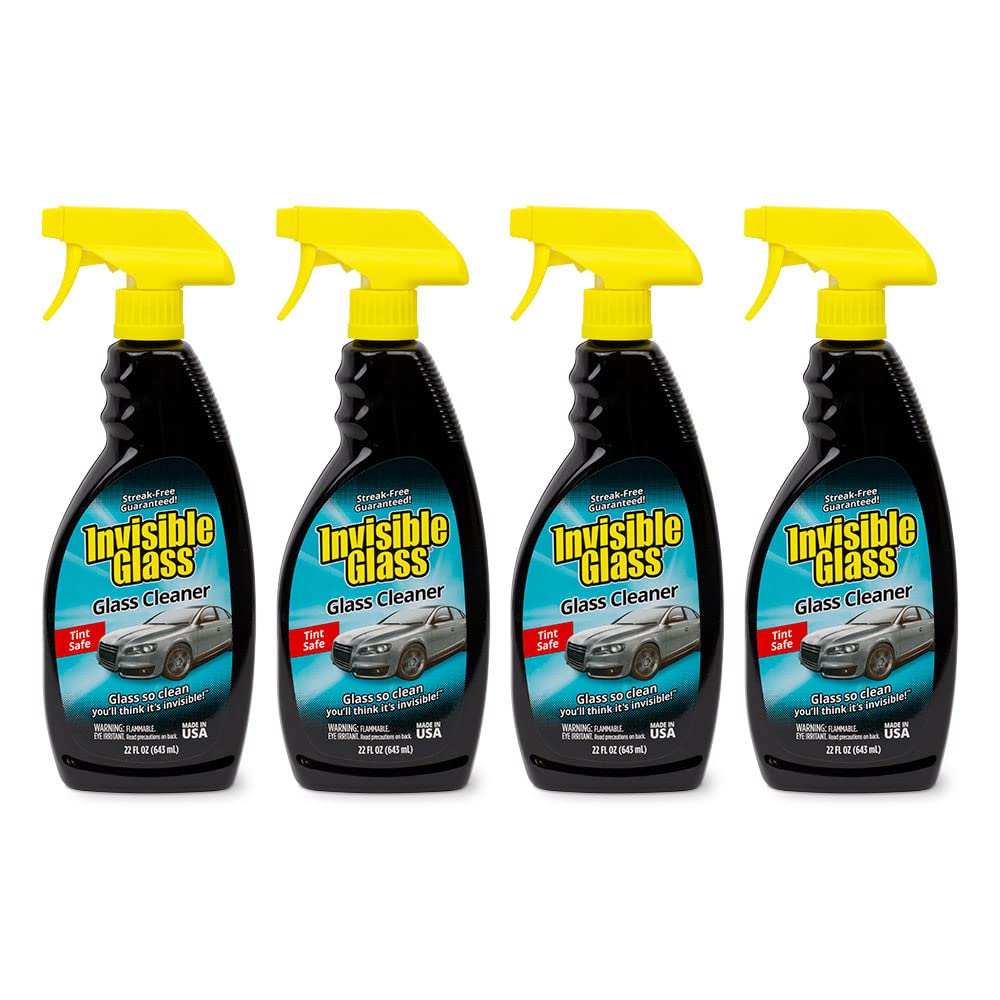Invisible Glass 92164-4PK bottle spray enables controlled application and streak-free shine.