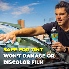 Invisible Glass clear dry formula leaves no streaks or residue.