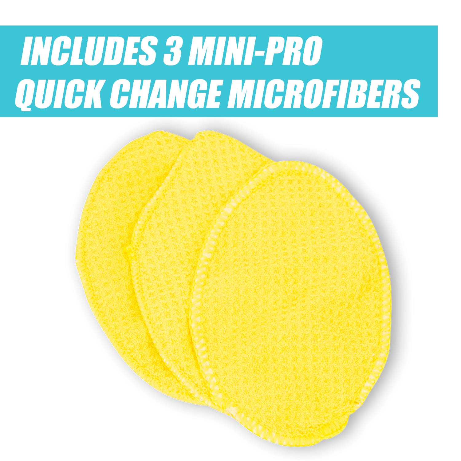 Invisible Glass reversible cleaning surface extends use between pad changes.