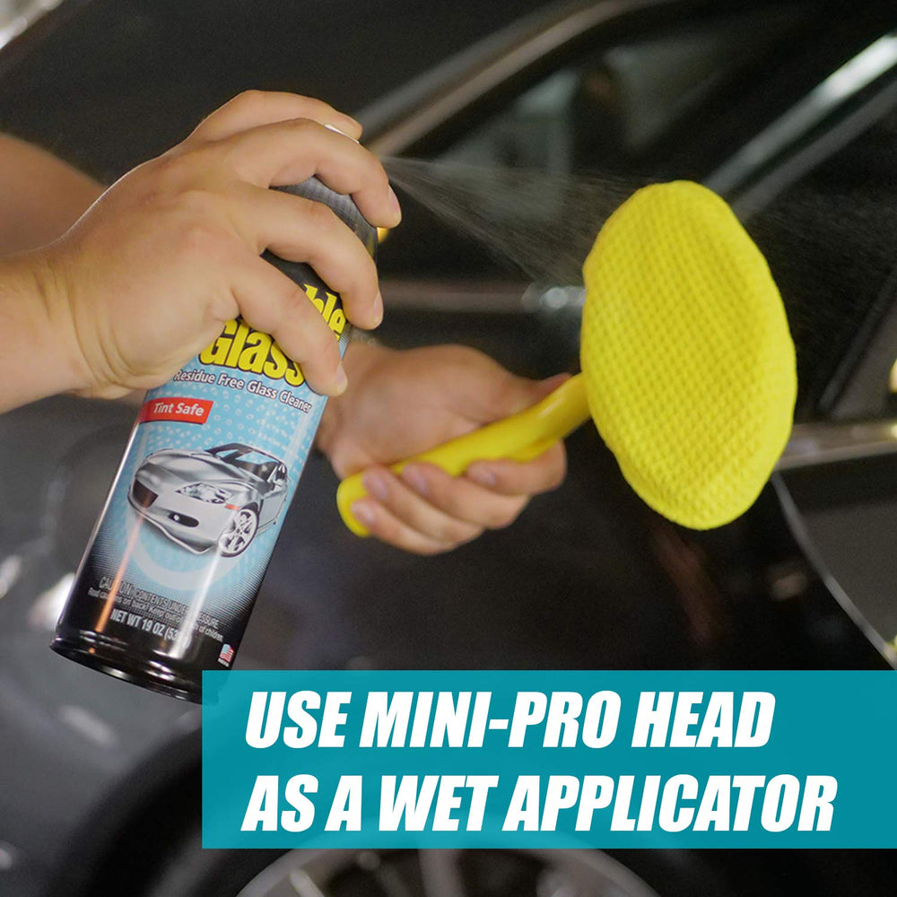 Invisible Glass storage bag keeps tools organized after cleaning.