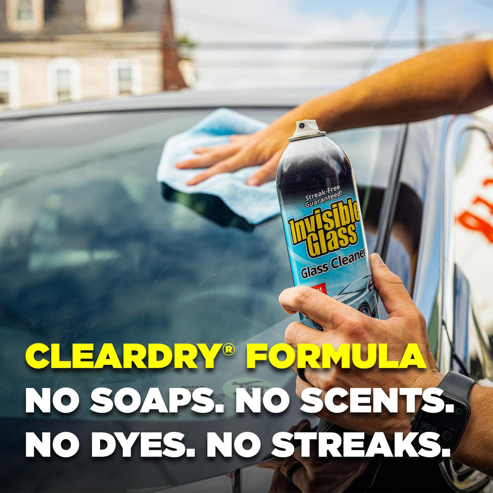 Invisible Glass tint-safe ammonia-free formula protects tinted glass surfaces.