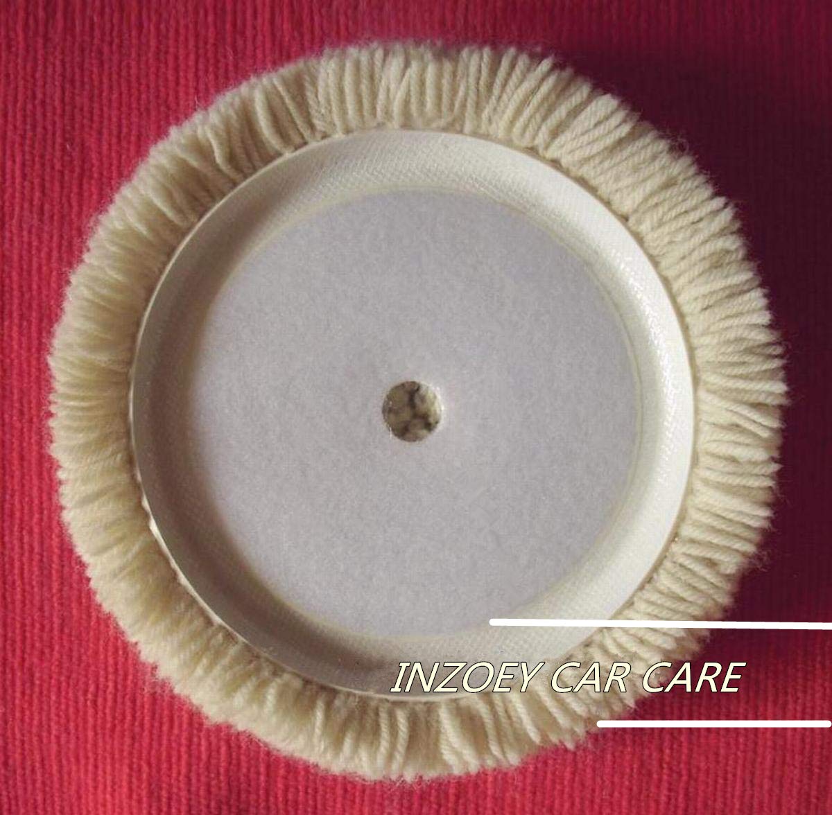 INZOEY 100% wool fibers shown for cutting and polishing on paint.