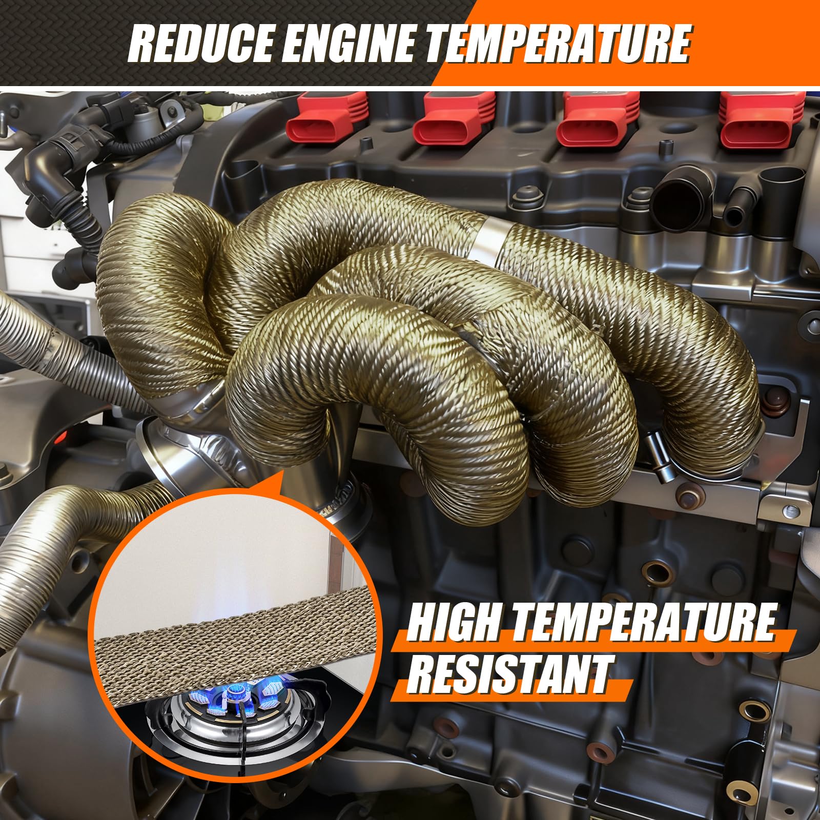 IONCAT exhaust pipe wrap demonstrates high temperature resistance