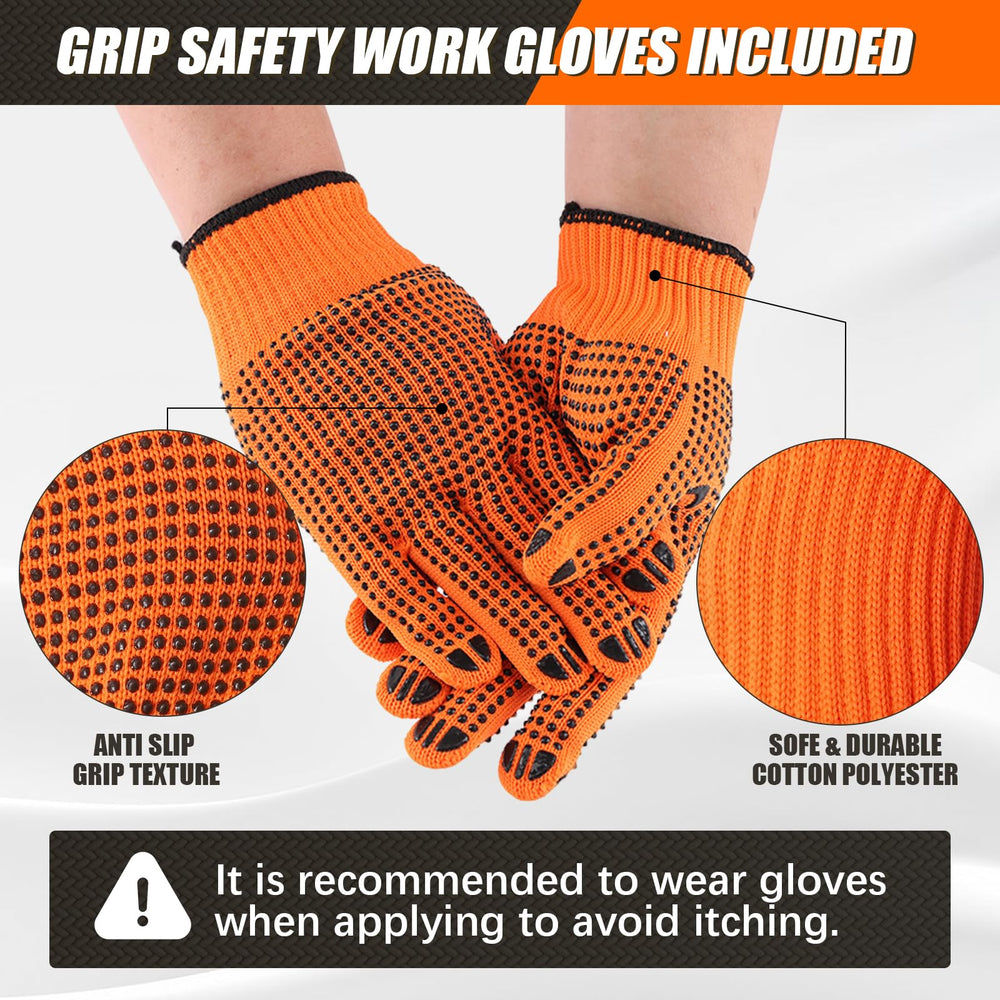 IONCAT heat wrap gloves provide safe handling during installation