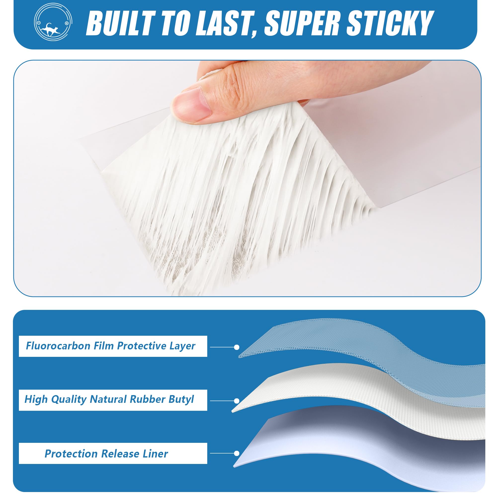 IONCAT RV Roof Sealant Tape closeup-silicone-coating highlights protective layer