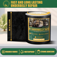 IONCAT RV Underbelly Tape application shows easy bonding on rough surfaces