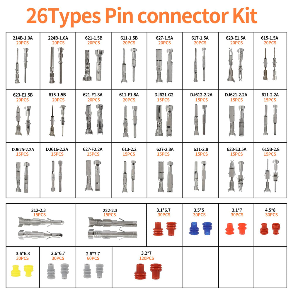 Ioubur terminal pins and waterproof seals for secure electrical connections